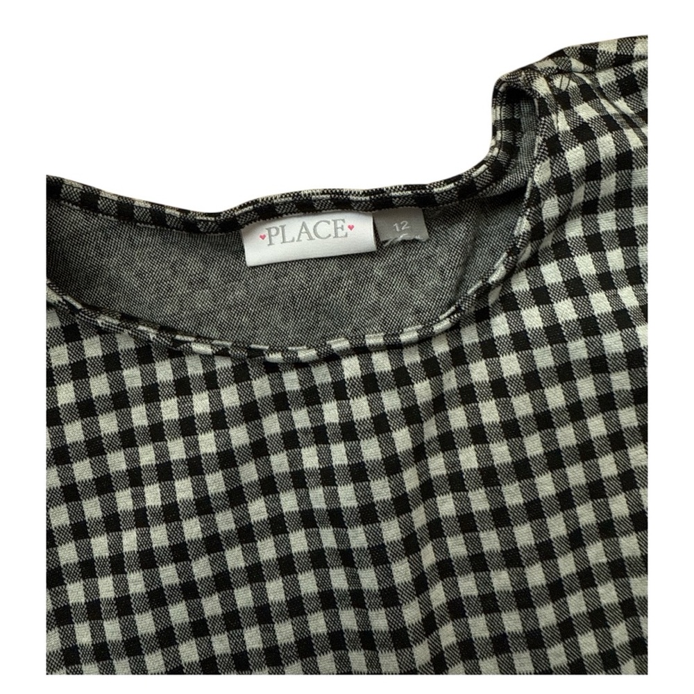 Children’s Place Gingham Belted Short Sleeve Dress Size 12 - Picture 4 of 6